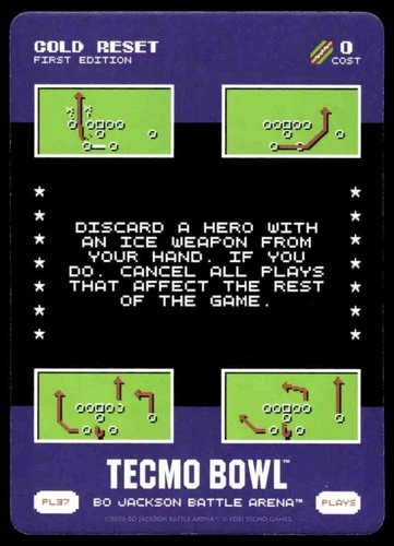 2026 Bo Jackson Battle Arena TECMO BOWL BOBA PL37 PL-37 Cold Reset