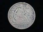 1873-S Arrows Liberty Seated Silver Half Dollar Plugged NICE!