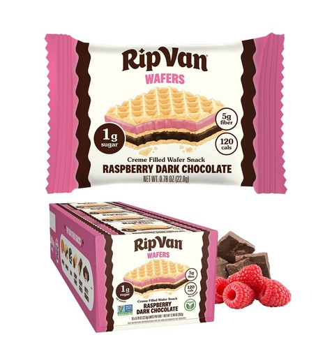 Wild Coast Raspberry Rip Rip Van Raspberry & Dark Chocolate Wafer Cookies Healthy Snacks Non GMO ...