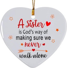 Sister Christmas Ornament 2025, Sisters Ornaments for Xmas Tree, Best