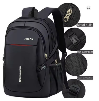 Leisure Schoolbag Women's Canvas Simple Dual-Shoulder Bag Men's Korean-style Bac