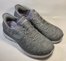 Skechers Women's Size 8.5 Slip-ins Summits Dazzling Haze Gray Sneakers 149937 