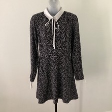 Forever 21 Contemporary Black & White Printed Long Sleeve Dress – Size Small