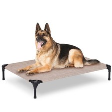 Elevated Dog Bed for Outdoor, Large Raised Dog Cot with Washable Mesh, Coolin...
