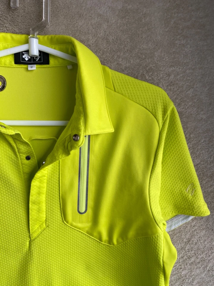 Camisetas Polo Descente Top Talla M Mujer Amarillo Logo Manga Corta Deportes Foto 4 de 4