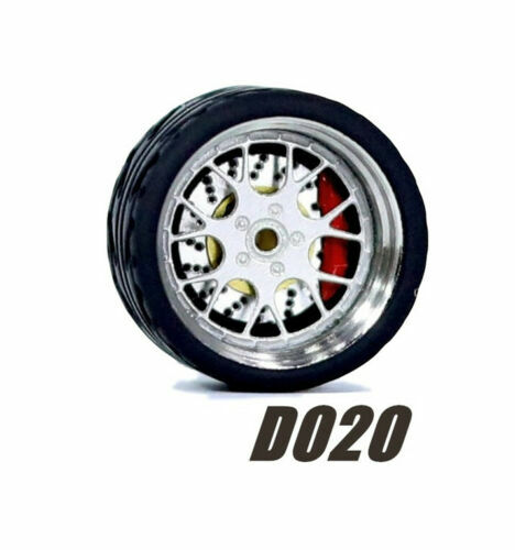 1/64 Scale Alloy Wheels with Disc Brakes - D002-D028