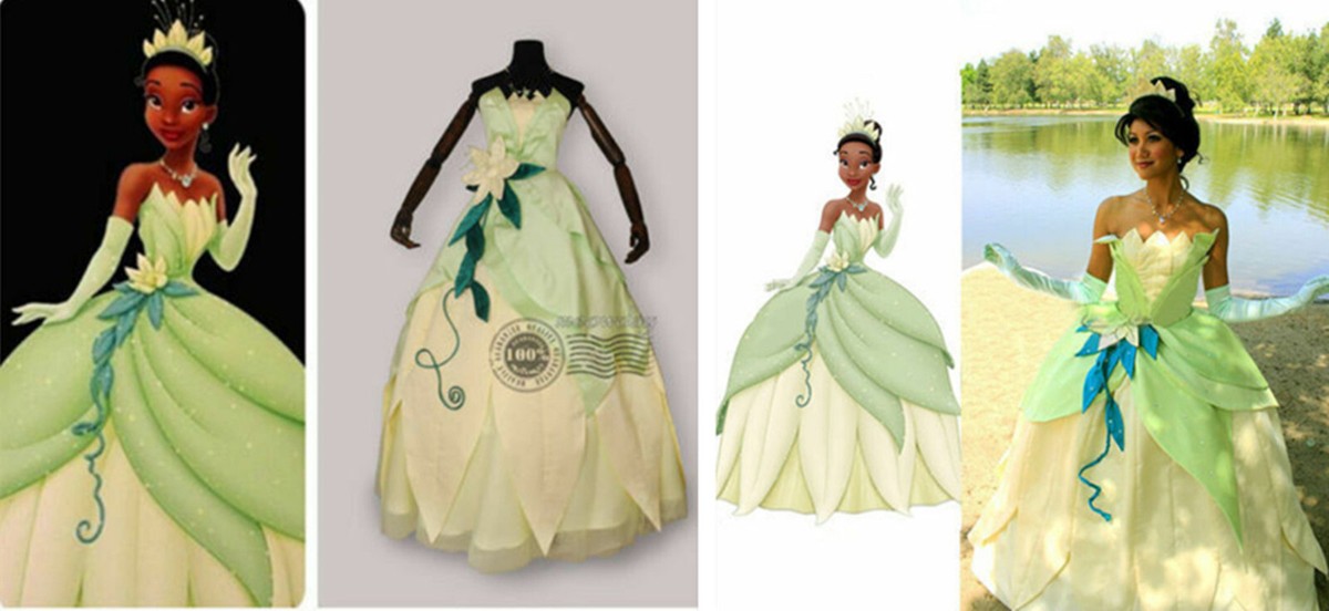 what color green is tiana's dress Tiana Gown – Lynira Label main image 0