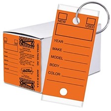 Versa-Tags 250 Key Tags Self Protecting Poly 1.25''x3'' Highly Resistant to A...