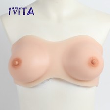 IVITA C Cup Silicone Bandeau Fake Boobs Breast Forms For Crossdresser Boobs
