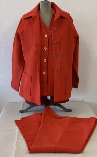 Hedy Knits of California Women’s Xl 4 Piece Set Coat Vest Vintage Mod Leisure