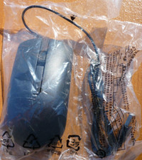 DELL USB Optical Scroll Wheel Black Mouse Model MS116T - RARE Grooved Wheel