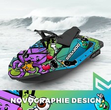 Seadoo Spark trixx Bombardier 2up + 3up Jet Ski Graphic Kit Decal Wrap Aliens