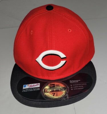 New Era 59Fifty Cincinnati Reds On Field Fitted Hat, Red/Black New 7- 7/8 