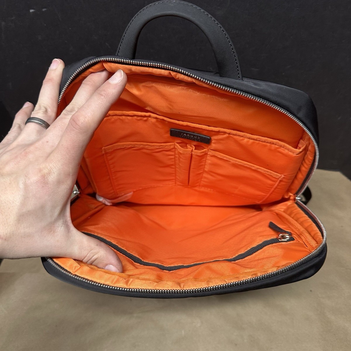 TARGUS California Newport Tote Backpack with gold hardware Targus California | Newport Edition Laptop Security Carry  main image 2