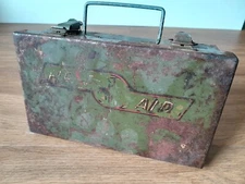 Original Vintage Locking Green Heavy Metal First Aid Kit Bell Telephone System 