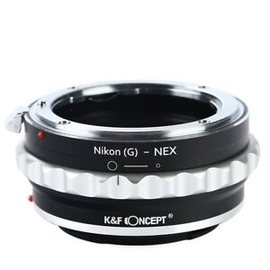 K&F concepto Adaptador Para Nikon G Montaje Lente Sony Mount NEX a5000 A7II A7R E