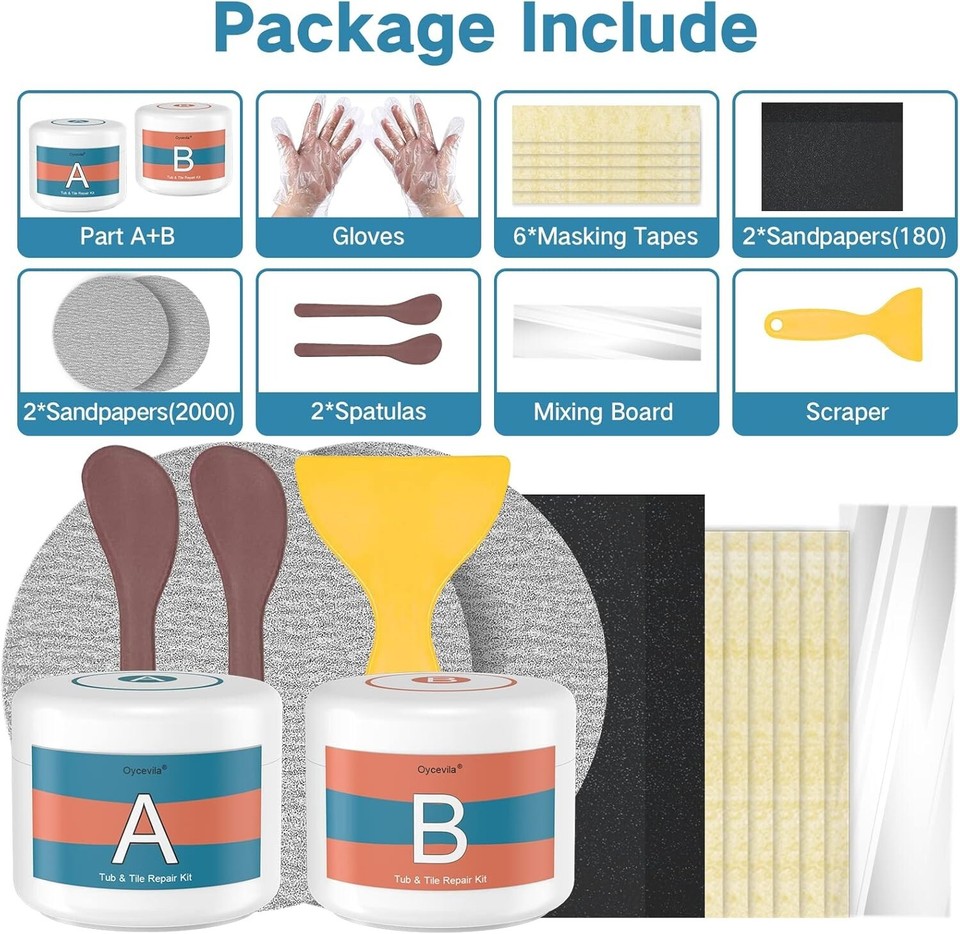 Bath Repair Kit White 140g Bath Enamel Repair Kit with Super Adhesion