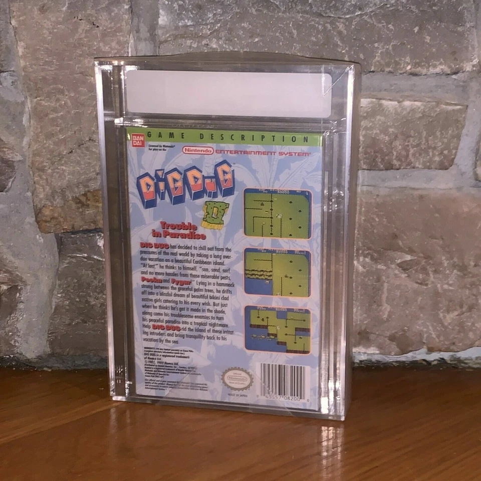 New NES Dig Dug 2 Factory Sealed H-Seam VGA 85+ Gold Graded 1989 Nintendo Game - Image 3 of 3