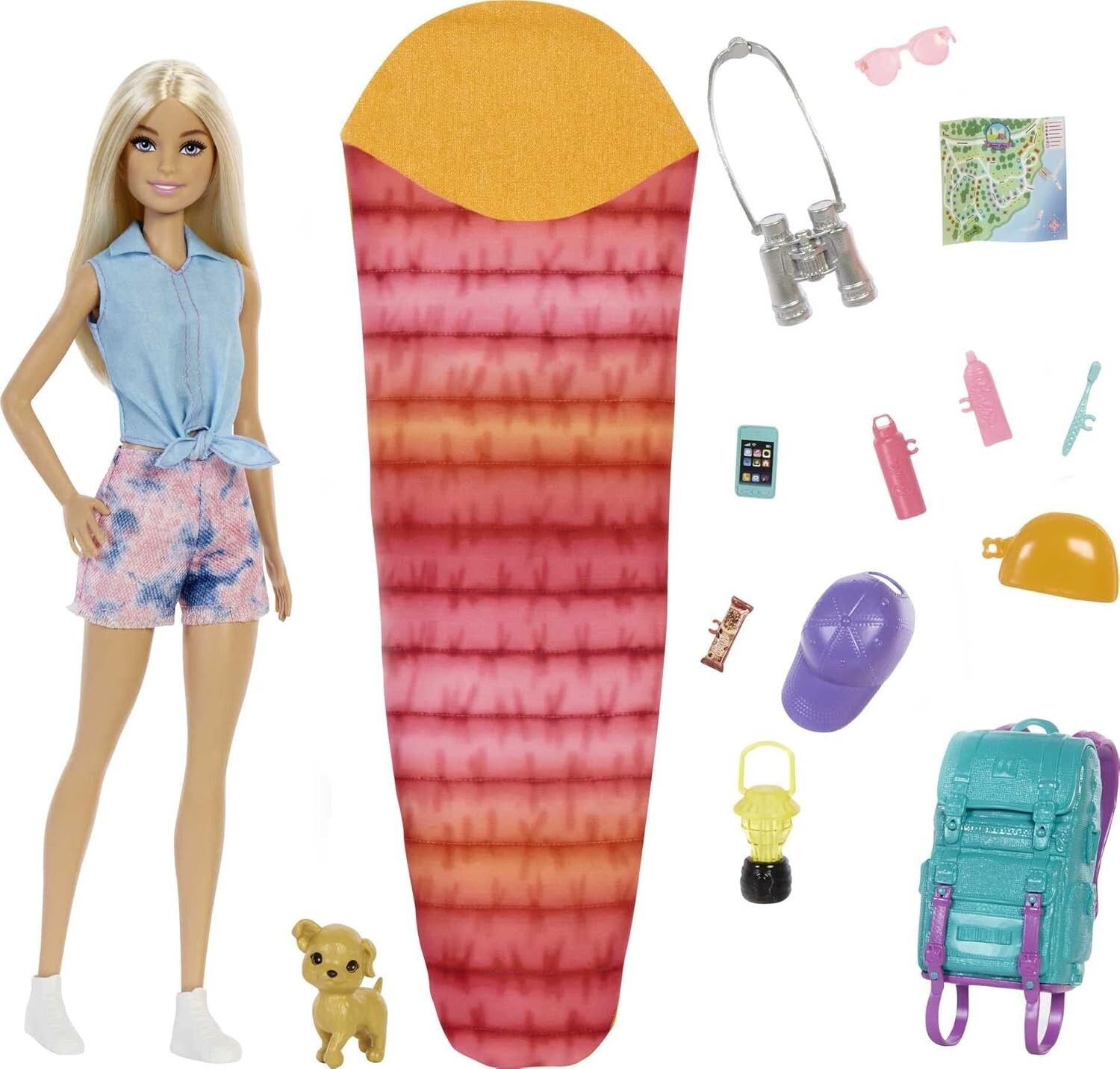 Barbie Doll & Accessories, It Takes Two Malibu Camping Playset with Doll & Pet