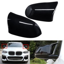 2x Spiegelkappen Außenspiegel Gehäuse Schwarz Glänz Für BMW X4 F26 bj. 2014-2018