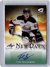 2016-17 Leaf Trading Co. Tye Felhaber Rookie Auto 24/25 Saginow Spirits #ND-TF1
