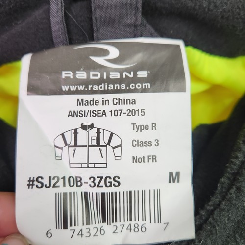 Radians Radwear Class 3 Type R High Visibility Fleece Lined Heavy Duty Jacket M - Picture 6 of 24