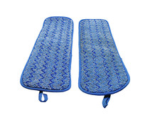 Rubbermaid Commercial HYGEN Q410 Microfiber Wet Pad With Scrubber Lot Of 2 Blue