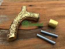 VICTORIAN BEST STYLE SOLID BRASS HANDLE WOODEN WALKING STICK/CANE VINTAGE GIFT