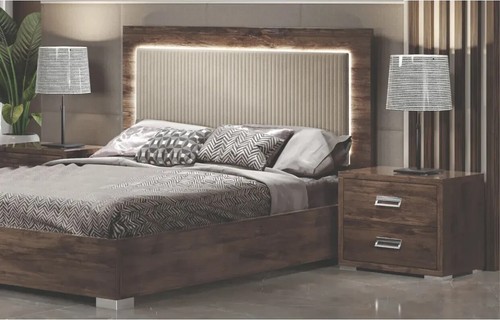Bella Italian Luxury High Gloss Rovere Oak Bedroom Set With 4 Door Wardrobe - Picture 8 of 13