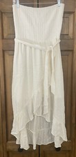 Express Women's Strapless Midi Dress Ivory Cream Size M