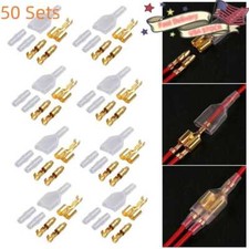 50 sets 4.0mm Bullet Terminal Car Electrical Male Female Wire Crimp Connector