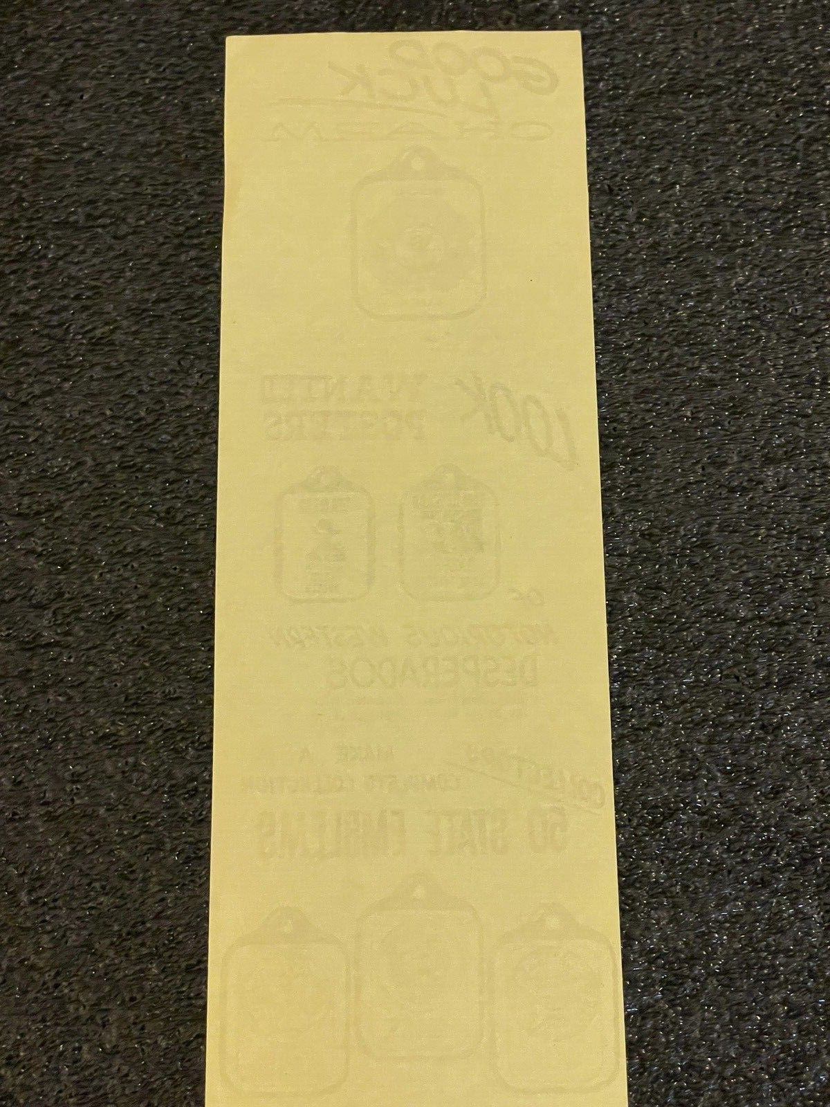 "NOS" New Old Stock Good Luck Charm, Lucky Penny Ring Vending Machine Insert NOS