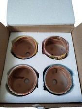 Hand Painted Plat Pot set of 4