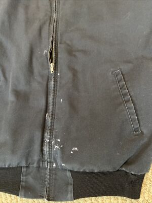 Vintage 90s Red Kap Distressed Paint Stained Black Zip Up Vintage 90s Red Kap Distressed Paint Stained Black Zip Up