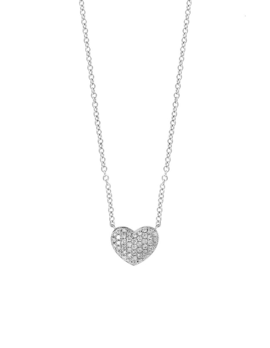 NEW EFFY Sterling Silver Diamond Heart Pendant Necklace CTW