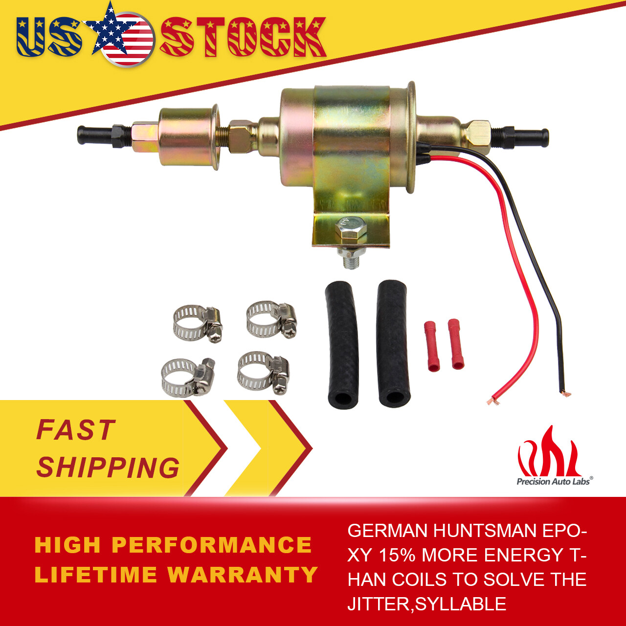 Universal External GAS Fuel Pump Filter 12V 59PSI Low Pressure Inline