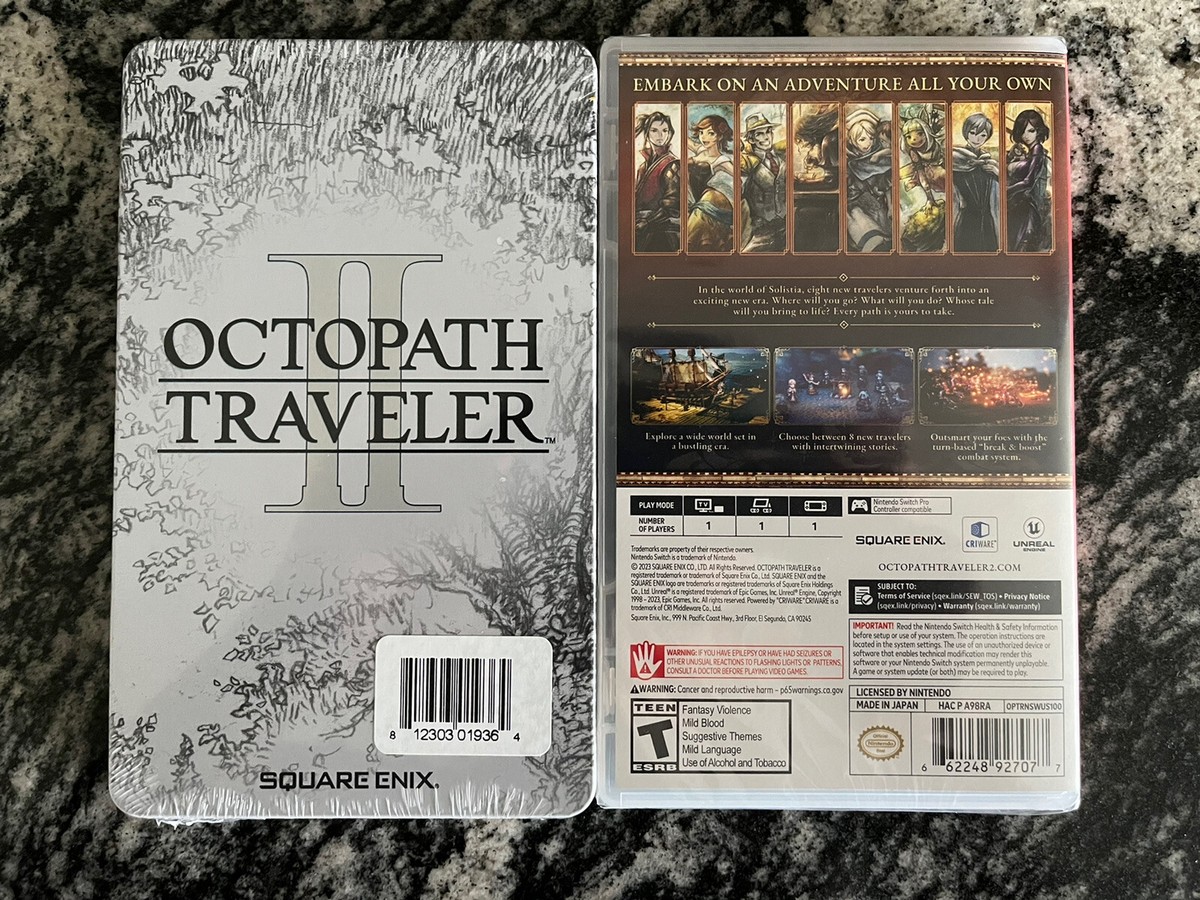 Octopath Traveler II 2 Game PEGI & Steelbook (Nintendo Switch