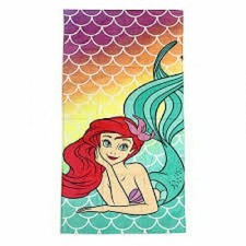 Disney Strore Ariel Beach Pool Towel Little Mermaid Rainbow Girls Swim Summer