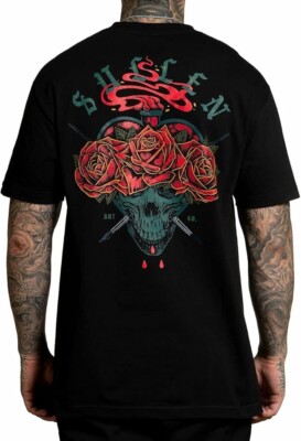 Men's Sullen Art Collective Premium Trinity Rose Tattoo Angel T-Shirt L-4XL