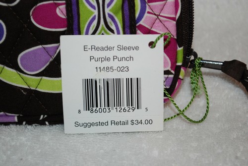 Vera Bradley E-Reader Tablet Sleeve Purple Punch Floral Carrier Case $34 NWT - Picture 3 of 7