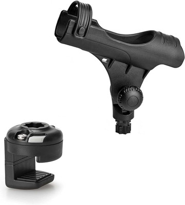 Pontoon Fishing Rod Holder with Universal Boat Mount for Spinning Rods, Baitcast