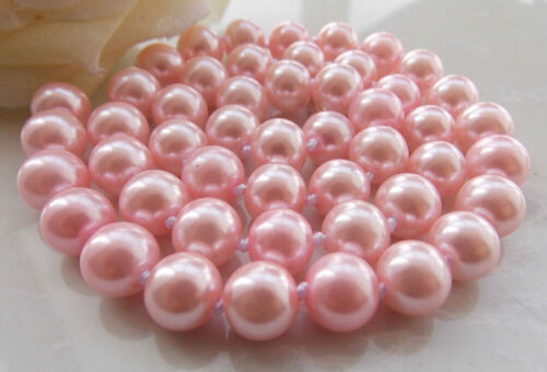 Natural 8-12mm South Sea Freshwater Pink Shell Pearl Necklace Long 18-48 Inches - Picture 1 of 6