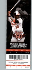 St. Louis Cardinals vs Baltimore Orioles 8/8/2014 Full Ticket  - Frank Robinson