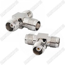 10x TNC Female to 2 x Female Jack 3 Way Connector Adapter "T" Type Converter
