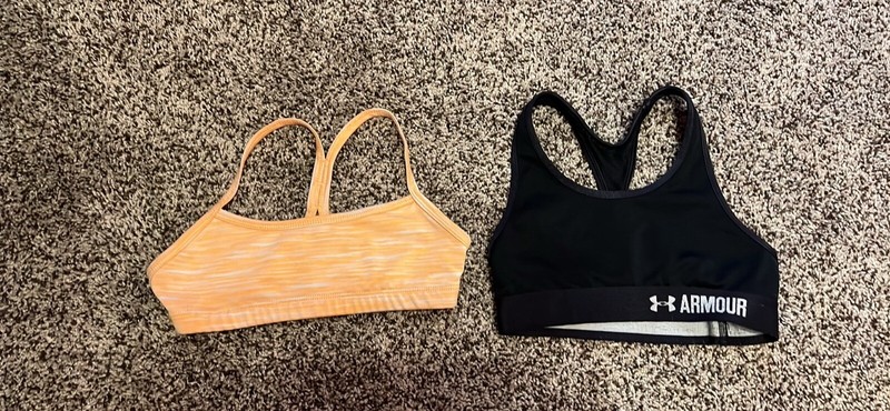 Set Of 2 Girls Sports Bras Size 7/8