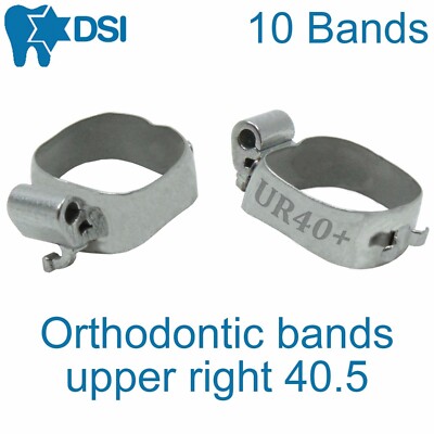 10DSI Dental Kieferorthopädische Backenzahnbänder Doppel Buccal Tube Bracket oben rechts 40,5