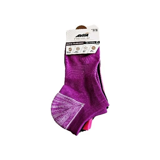 Avia Women's Premium Zoned Cushioned No Show Socks, 6-Pack Size 4-9 NWT - Image 3 of 4