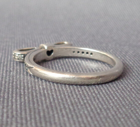 Pandora Sterling Silver CZ Stack Ring Sparking Bo… - image 7