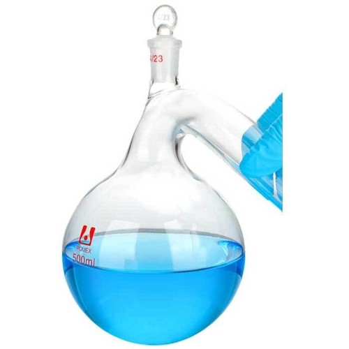 Glass Retort 125-1000ml Borosilicate Lab Chemistry Flask w/ Stopper Swan Neck - Picture 9 of 17