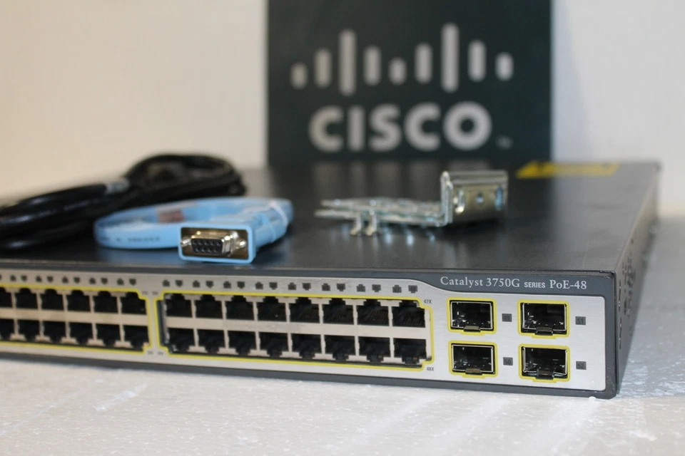 Cisco Catalyst WS-C3750G-48PS-E 48-Ports Rack Switch Stackable 3750G PoE-48 - Image 2 of 4